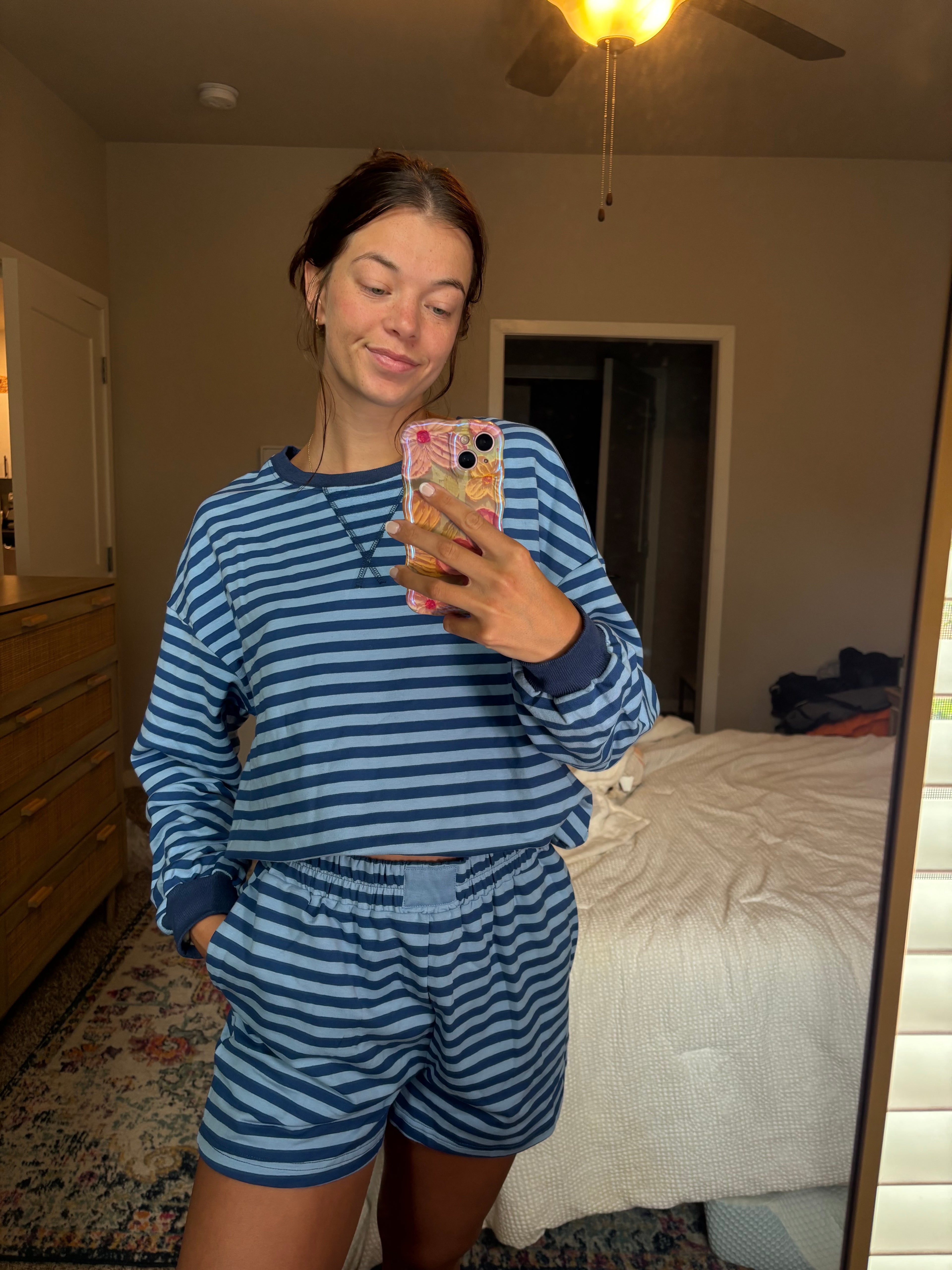Corey blue striped set