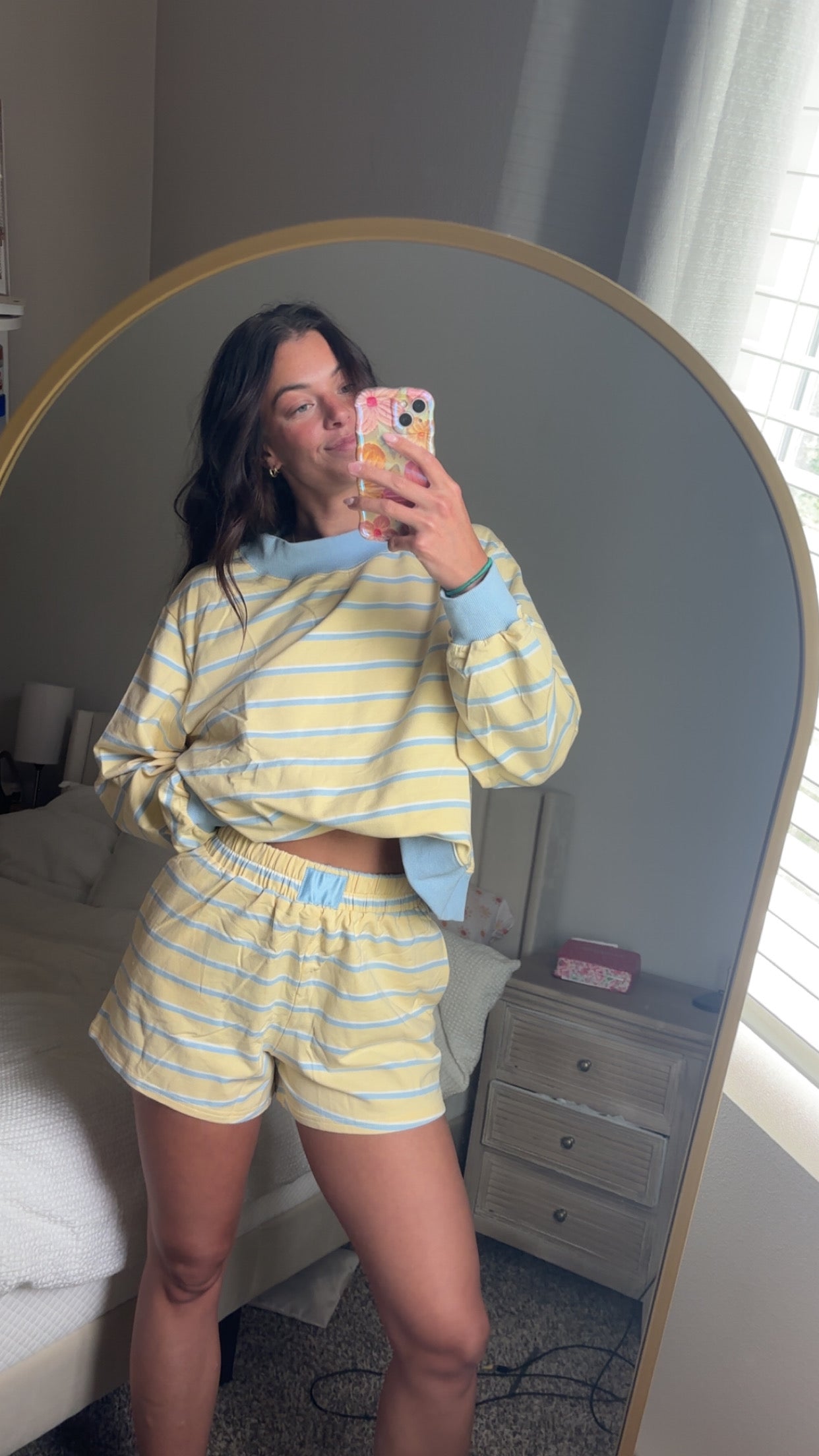 Blue and Hue striped SET