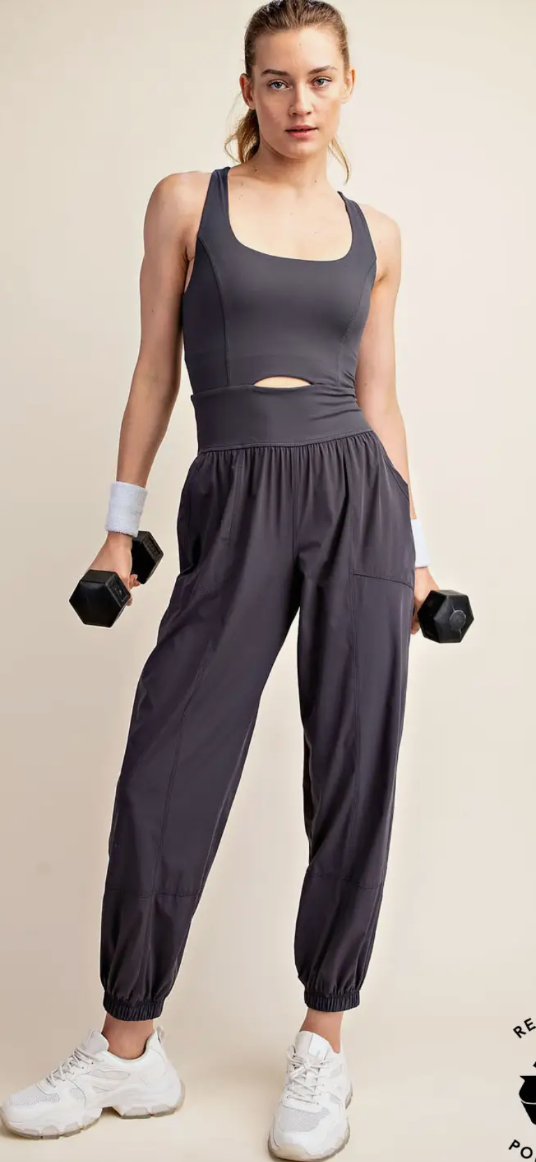 Grey everyday romper