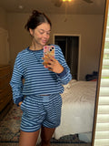 Corey blue striped set
