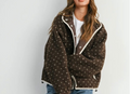 Cocoa button up Sherpa