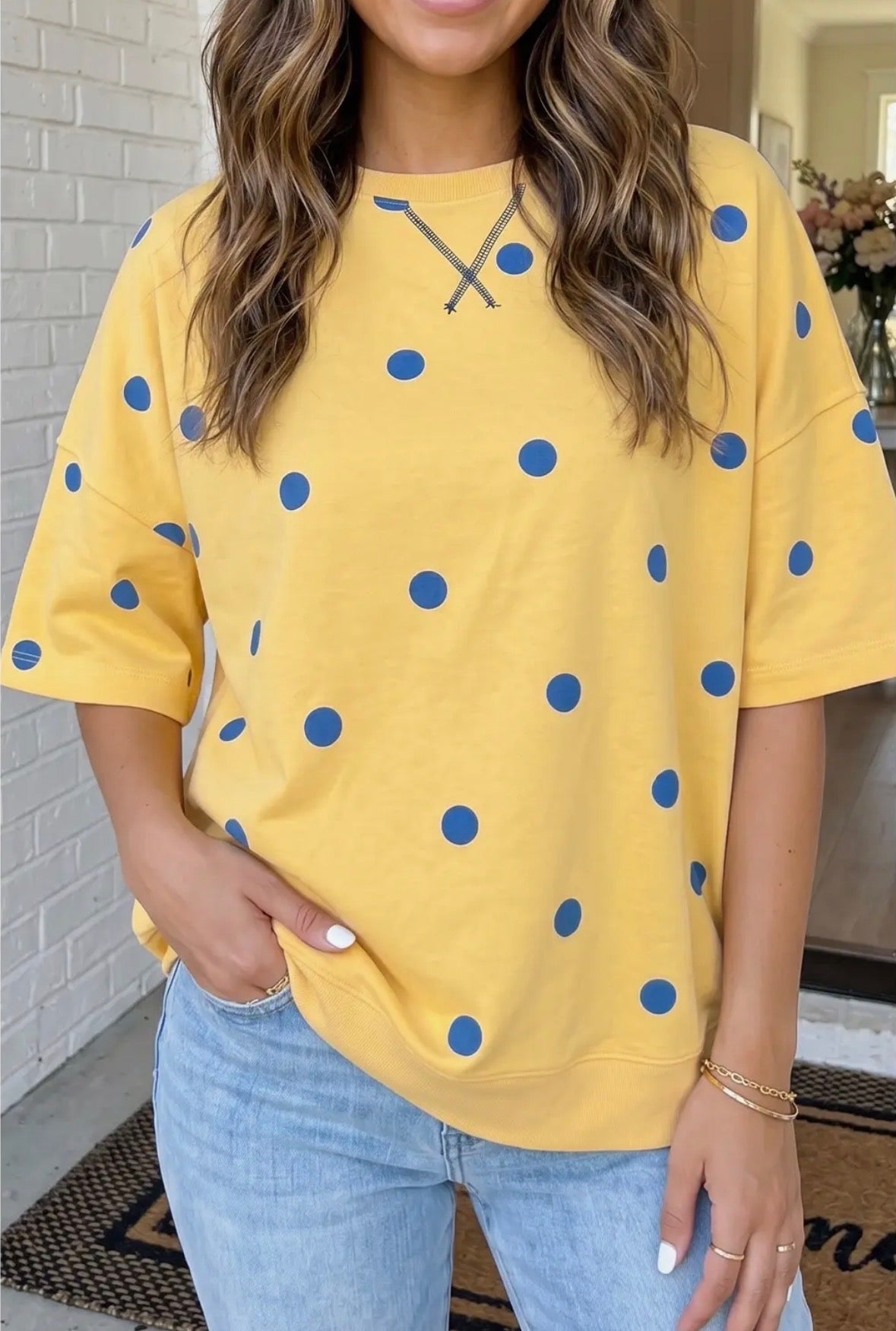 Blaire polka dot top